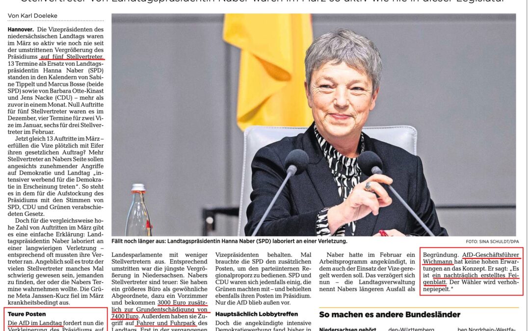 AFD: Weniger viezpräsidenten angemessen