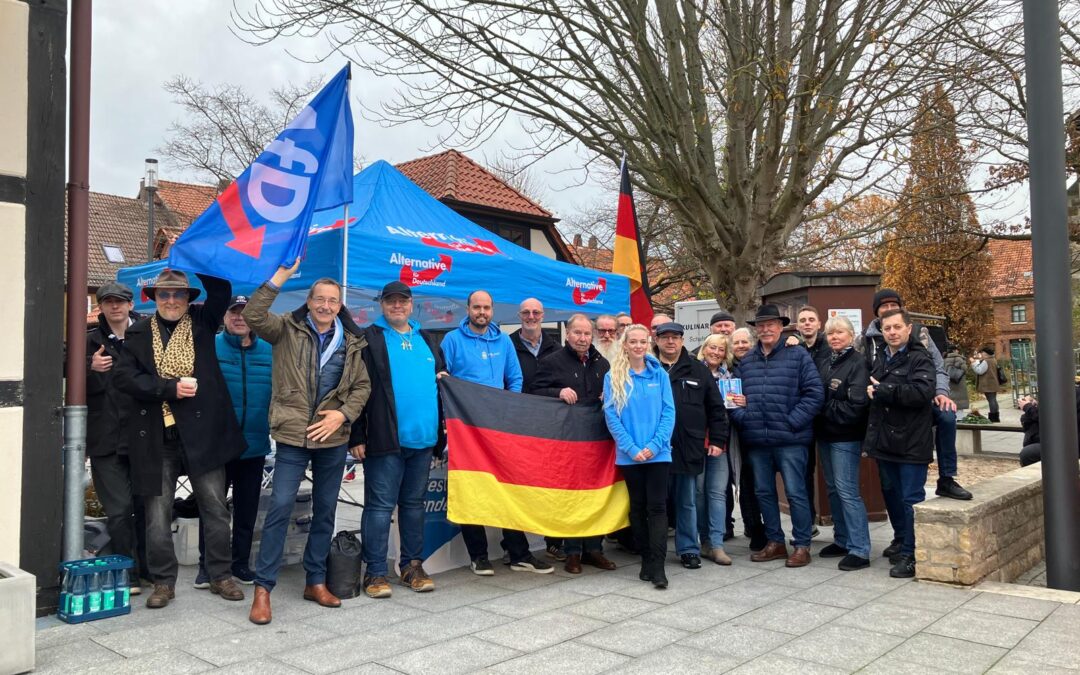 Gronauer AfD informiert auf dem Freitagsmarkt