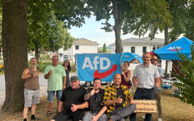 Premiere – Erster Infostand in Holle